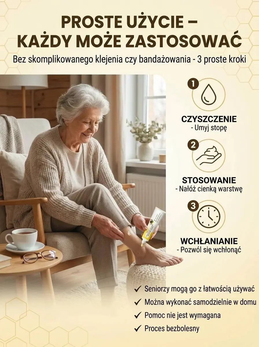 🐝🦶 Krem do usuwania modzeli oraz odcisków z naturalnym jadem pszczelim