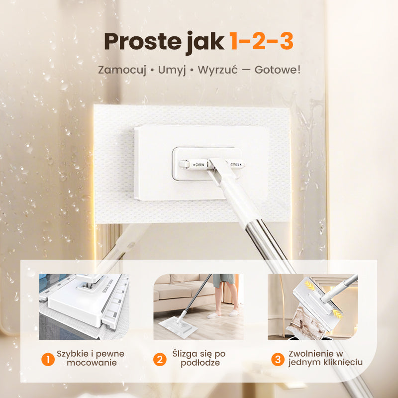 Oferta specjalna ograniczona czasowo🏠Mop z czterema ściereżkami wielokrotnego użytku