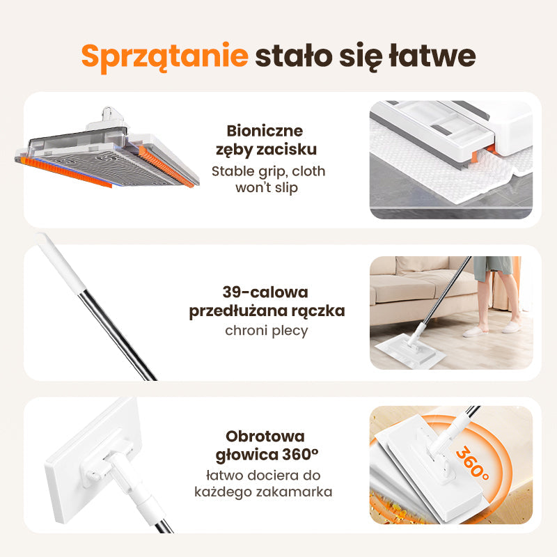 Oferta specjalna ograniczona czasowo🏠Mop z czterema ściereżkami wielokrotnego użytku