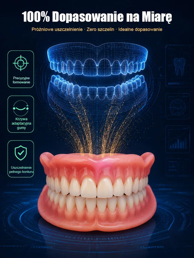 🦷✨😁 Premiumowy komplet protez zębowych – trwałe, wygodne i naturalnie wyglądające uzupełnienie uzębienia