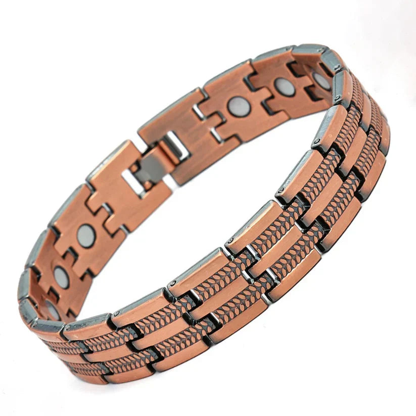 Bracciale magnetico in rame: allevia la fatica e stimola la circolazione sanguigna.