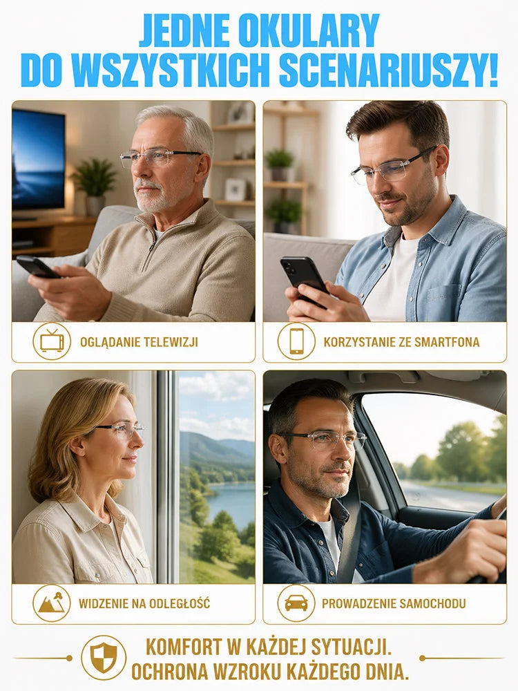 👓📖 Wielofunkcyjne fotochromowe okulary do czytania z ochroną przed światłem niebieskim