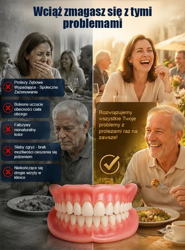 🦷✨😁 Premiumowy komplet protez zębowych – trwałe, wygodne i naturalnie wyglądające uzupełnienie uzębienia