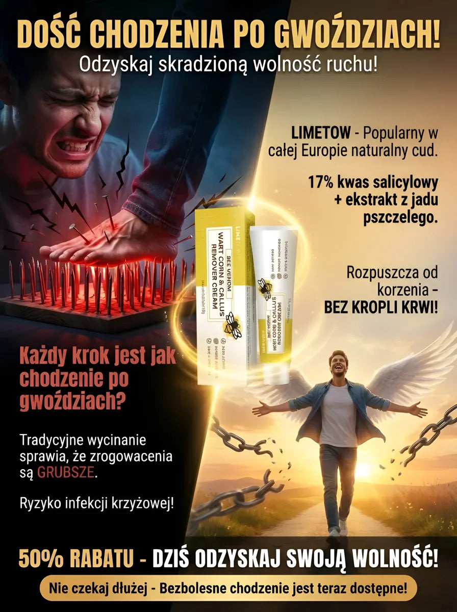 🐝🦶 Krem do usuwania modzeli oraz odcisków z naturalnym jadem pszczelim