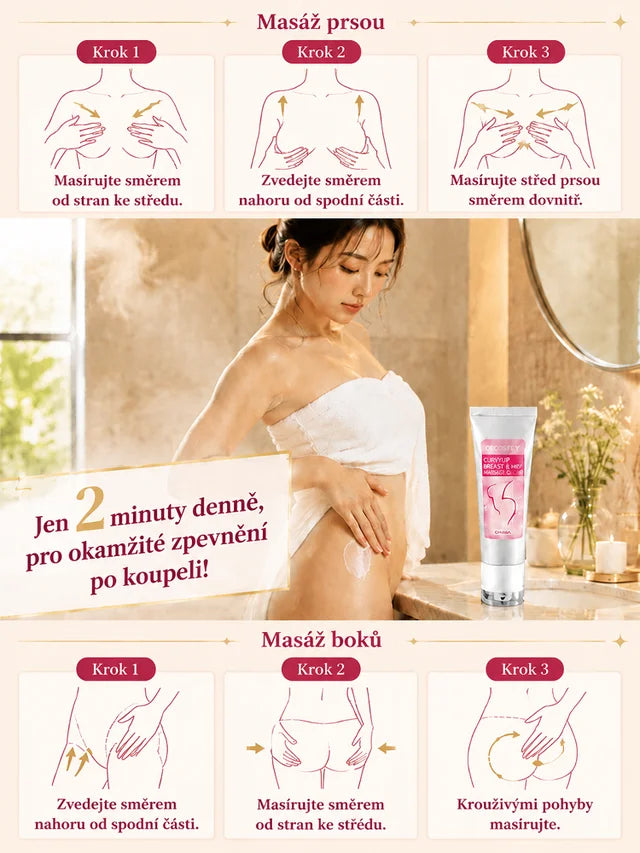【Až 300 % plnější vzhled】 Tvarující krém pro zpevnění a zvýraznění hrudníku a boků