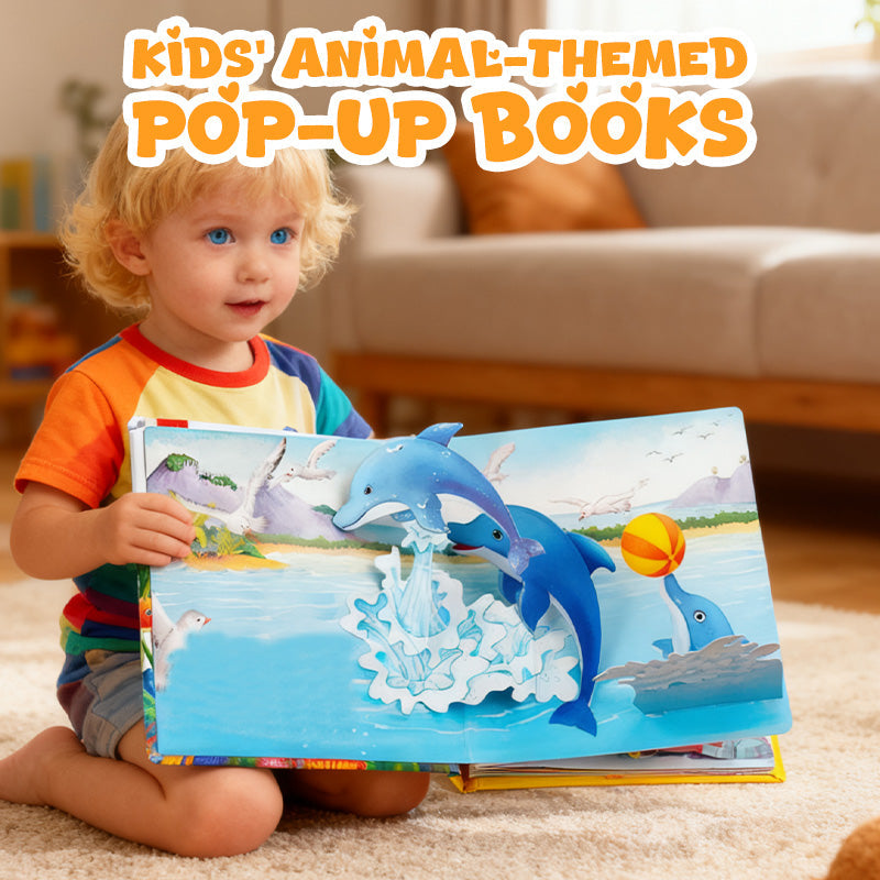 🦖Pop-up Książka Edukacyjna 3D - Dźwięk i Wyskakujące Strony, Naukowa Zabawa