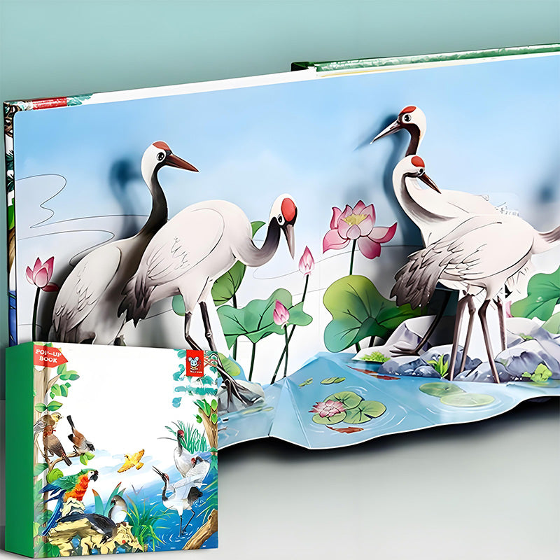 🦖Pop-up Książka Edukacyjna 3D - Dźwięk i Wyskakujące Strony, Naukowa Zabawa