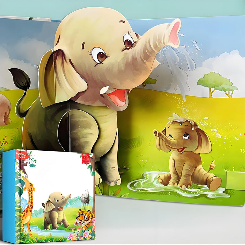 🦖Pop-up Książka Edukacyjna 3D - Dźwięk i Wyskakujące Strony, Naukowa Zabawa